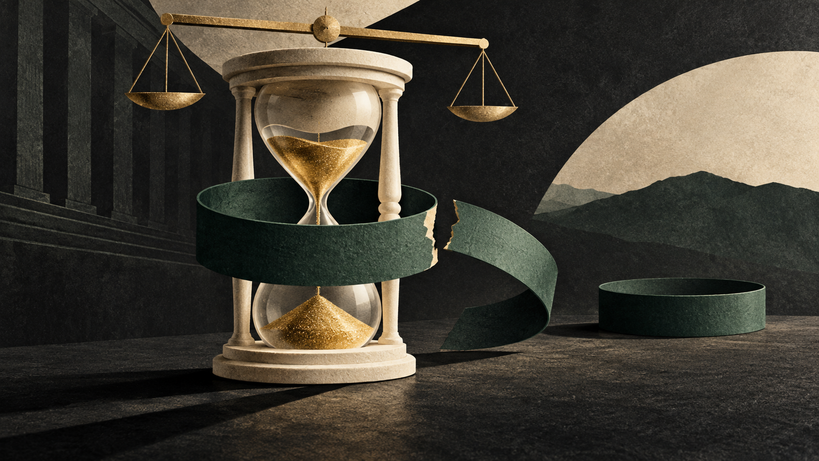 AI-generated editorial illustration accompanying DOJ Sues Minnesota Over 30–60 Day Gun-Waiting Period; Federal Court Strikes It