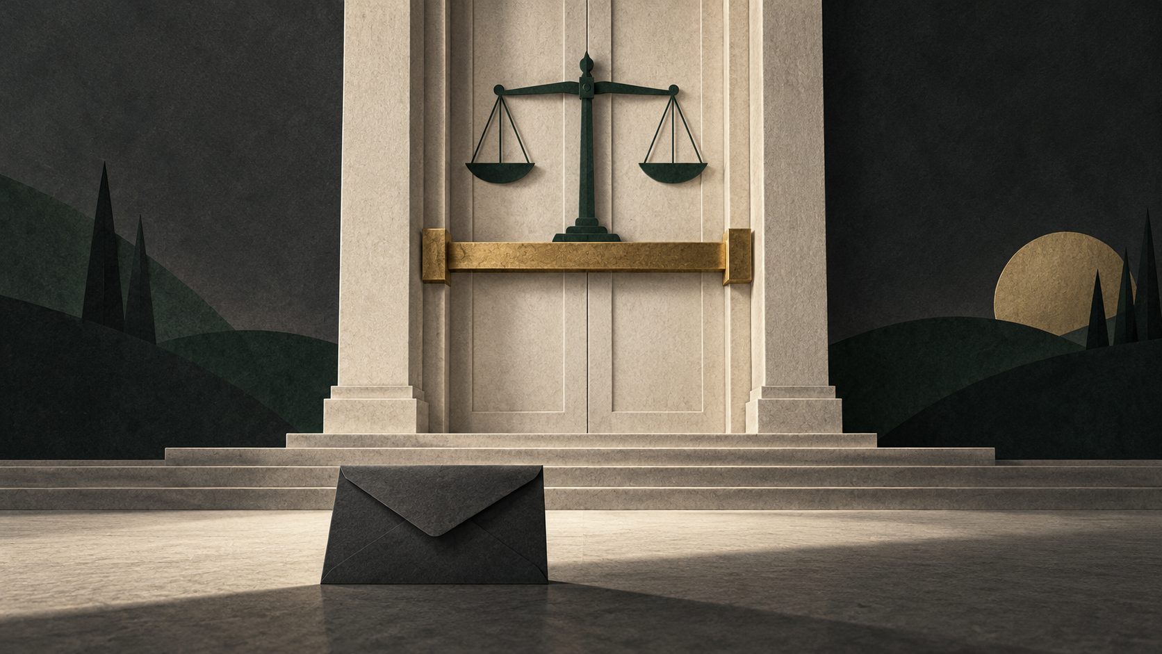 AI-generated editorial illustration accompanying Supreme Court declines Ninth Circuit challenge to federal felon gun ban
